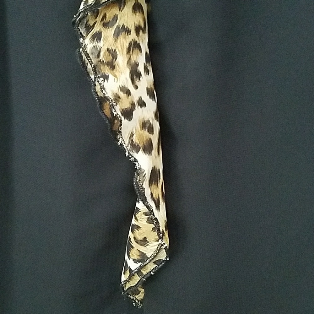 Leopard Ruffle Back Chiffon Dress - Picture 8 of 8